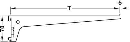 Flange Bracket 2 Hk 70x200mm 55kg Slv