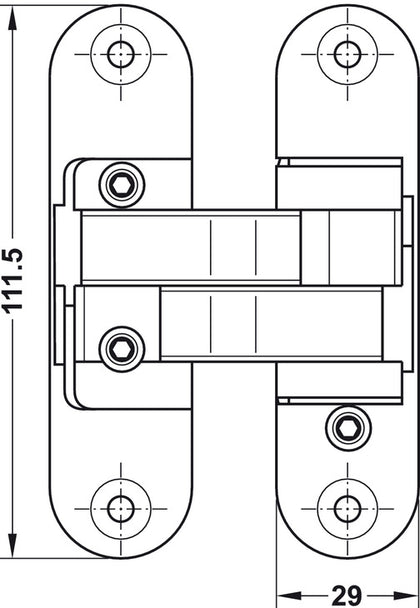 Startec Conc Mortice 3D Hinge RH ZA PNP