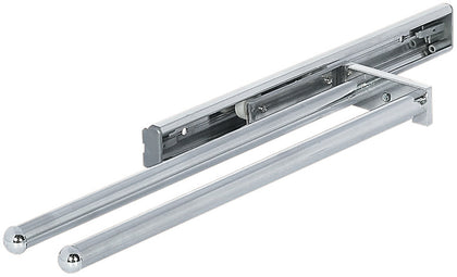 Towel Rail 2-Arm 340mm Alu/Pl Slv Ano