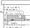 NovaPro Del Std Drawer Set 122/450mm Met