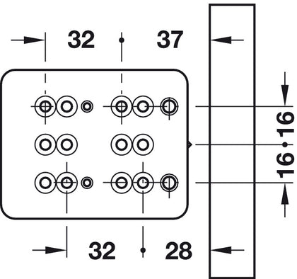 NovaPro Del P600 Spacer UH 25mm Wht