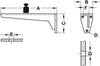 Hebgo Fixed Bracket 280mm 150kg/Pr Grey