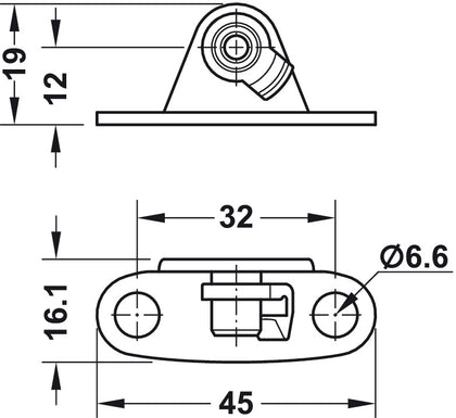 MaxiUp M/Brkt SlideOn Clip C/B Screw SNP