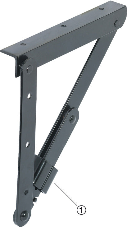 Folding Bracket 25x25x3mm St Blk