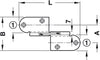 Folding Table Hinge 18mm St Blue Galv