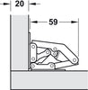90D Easy Mount Conc Hinge Sprung Hospa