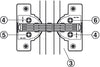 Mitred Flap Hinge 90D for 45D App