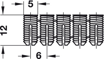 Expanding Sleeve D5x12mm Strip Nylon Nat