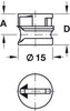 Minifix 15 Housing 15/16mm wo Rim White