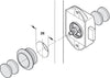 Deadbolt Rim Lock BS25mm wo Spring Wht