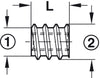 Screw-In Sleeve M5 D10x10mm Steel Bright