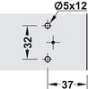 4mm Mounting Plate 1prt Slide Cruci St Euro