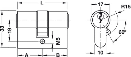 Dialock DT700/710 Pro Cyl Keyed Alike