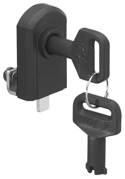 Gls Door Lock No Drilling 180D 6mm Blk