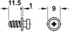 Modular Screw Collared D5x11.5mm St Galv