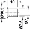 Socket D7.5mm Plug-In St BP