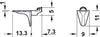 Shelf Support D5mm w Twin Plug ZA NP