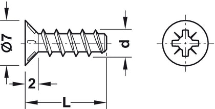 Varianta Scr Ful Csk PZ2 D3.0x13.5mm Glv