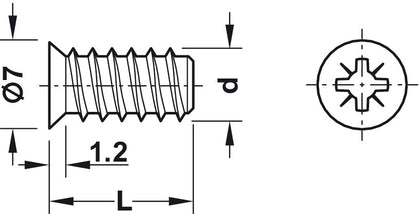 Varianta Scr Ful Csk PZ2 D5.0x10.5mm SNP