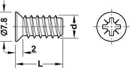 Varianta Scr Ful Csk PZ2 D5.0x10.5mm SNP