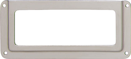 Label Frame Steel Sat Nkl Plt 69x35x2mm