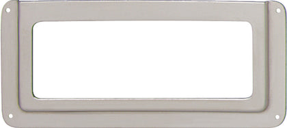 Label Frame Steel Sat Nkl Plt 100x58x2mm