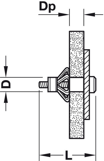 Fischer HM6 Metal Cavity Fixing D10x65mm