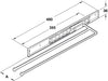 Towel Rail 2-Arm 440mm Alu PC