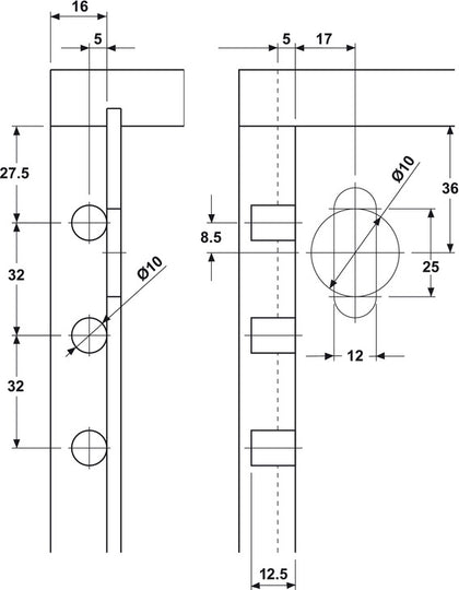 Traser-8 Cab Hanger/Supp Knock-in RH SZP