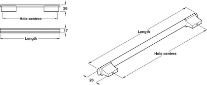 Mayfair Pull Hdl C.Iron A.Pew 224mm cc