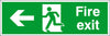 Sign 600x200mm-'Fire exit' man LH