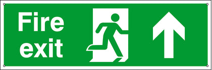 Sign 600x200mm-'Fire exit' man UP