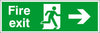 Sign 600x200mm-'Fire exit' man RH