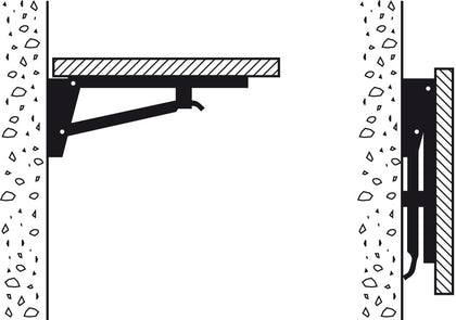 Hebgo HD Folding Bracket 580mm 500kg/Pr