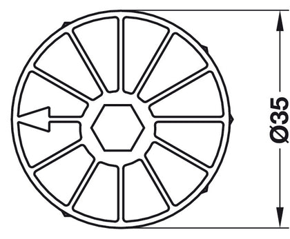 Maxifix Housing SW6 19/35mm ZA Bright