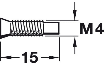 Mounting Screw M4x15mm St NP
