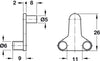 Gls Shelf Clamp D5/6-10mm Plug-In ZA NP