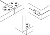 Self Support Fold Table Hinge Brass Matt