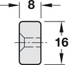 Guide Rail 8/285mm Pl White