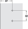 4mm Mounting Plate 1prt Slide Cruci St Hospa