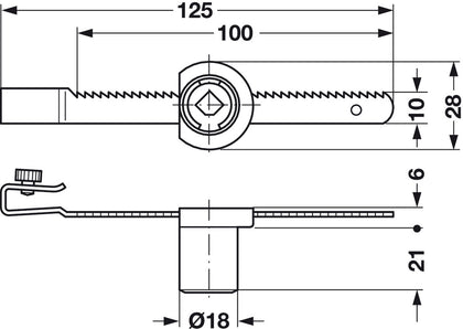 Symo3000 Gls Dr Cyl Lock w Rack NP