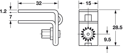 Module Sys Cyl Lock Case 12.5mm Lift ZA