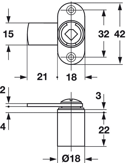 Symo3000 Cam Lockcase 22mm Dir.B NP