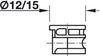 Minifix 15 Housing 12mm w Rim NP