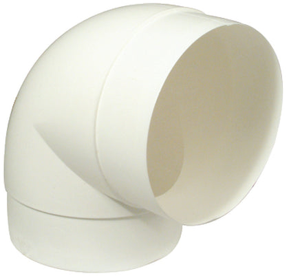 Sys5 90D Round Pipe Connector White