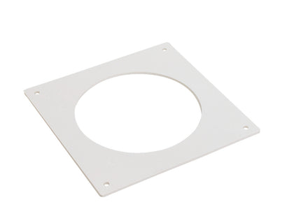 Sys6 Flat Round Wall Plate 200x200mm Wht
