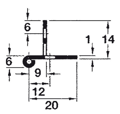 Cranked Flush Hinge 50mm Steel FB