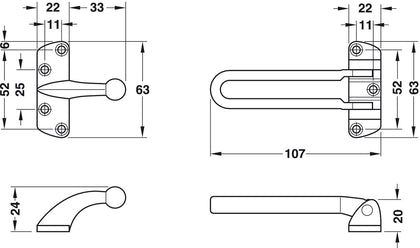 Startec Security Door Restrictor ZA CP