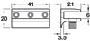 Gls Shelf Support 6mm Screw ZA PC