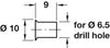 Socket D6.5mm Plug-In St NP